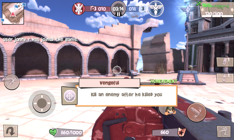 Blitz Brigade (Android) screenshot: Getting an achievement
