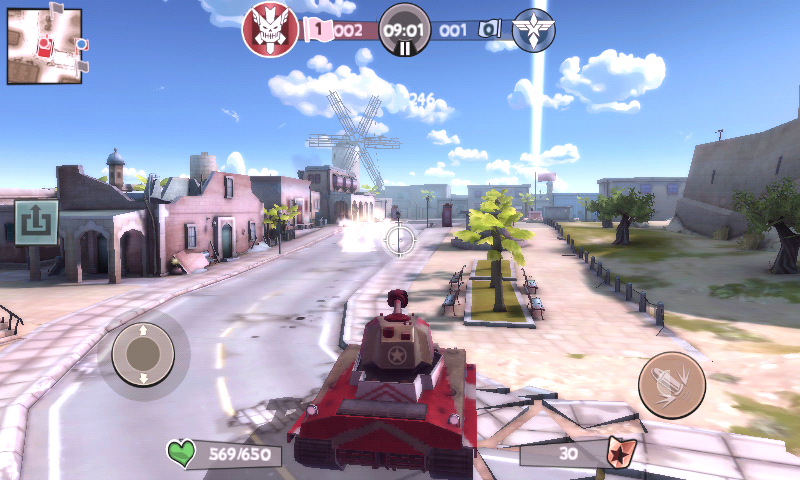 Blitz Brigade (Android) screenshot: Tank attack