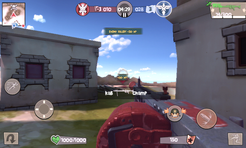 Blitz Brigade (Android) screenshot: Enemy killed