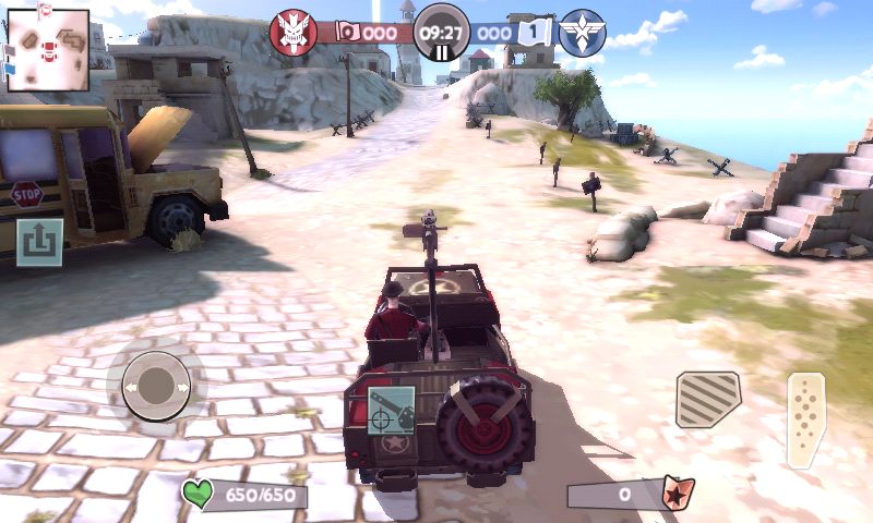 Blitz Brigade (Android) screenshot: Driving a 4x4