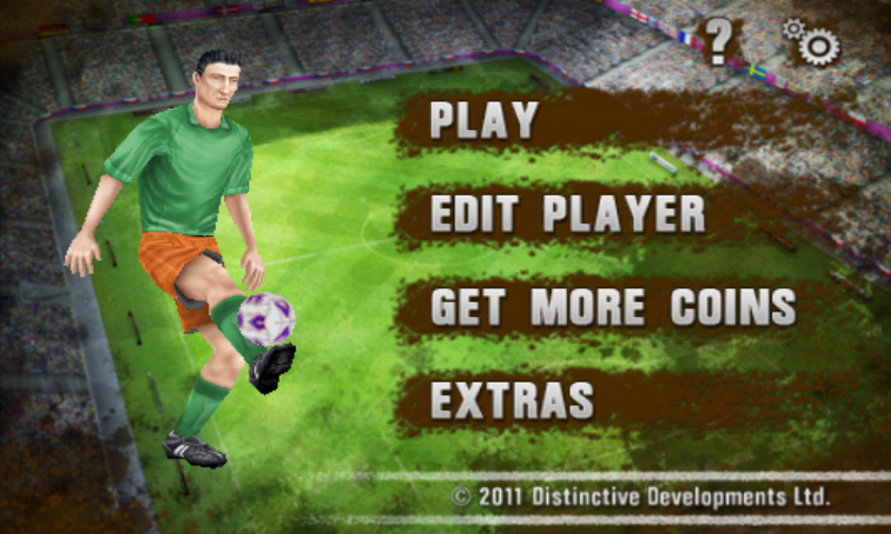 Football Kicks (Android) screenshot: Main menu