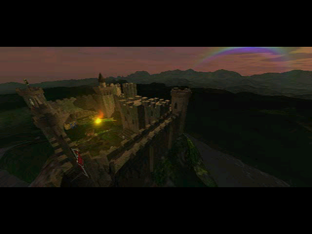 Beasts & Bumpkins (Windows) screenshot: The topics of jocular cinematics range from imposing castles...