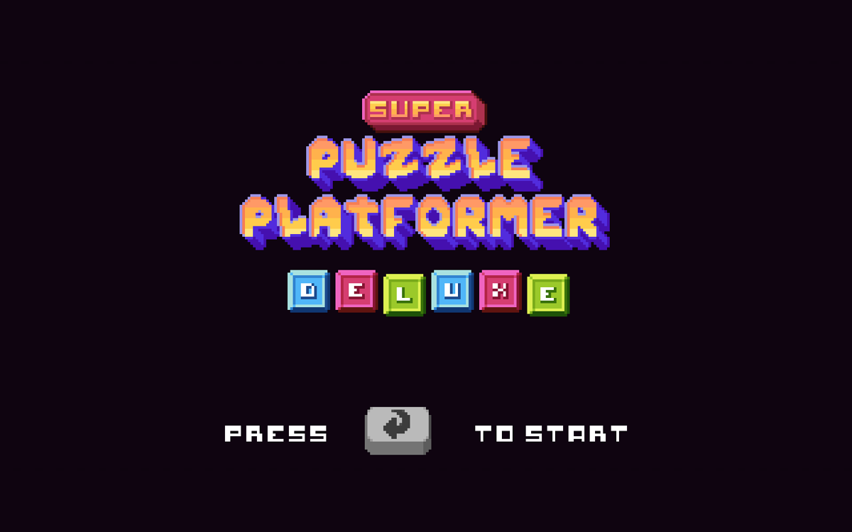 Super Puzzle Platformer Deluxe (Windows) screenshot: Title screen