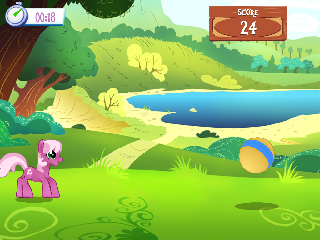 My Little Pony: Magic Princess Quests (iPad) screenshot: The ball minigame in action.