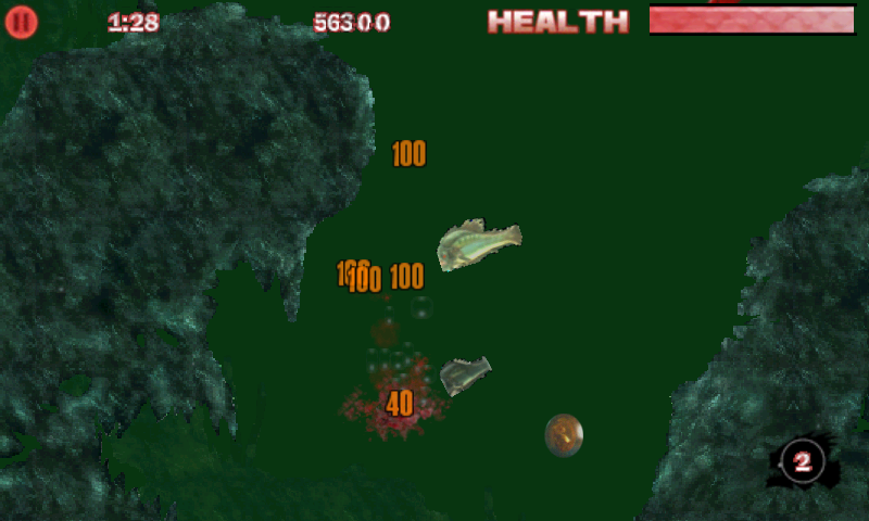 Piranha 3DD: The Game (Android) screenshot: Collect eggs to increase the pack