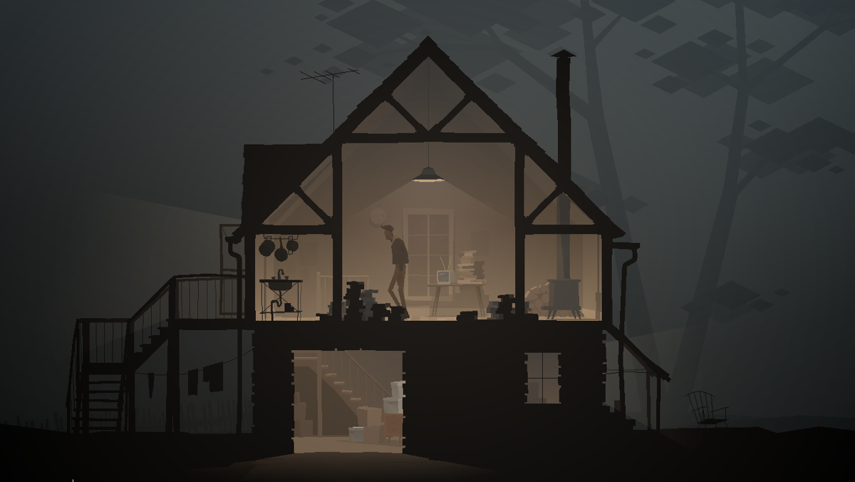 Kentucky Route Zero: Act I (Windows) screenshot: Back in the house and now Weaver is gone.