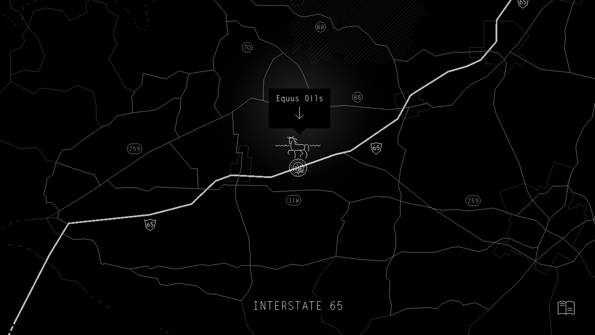 Kentucky Route Zero: Act I (Windows) screenshot: The overall map to travel around.