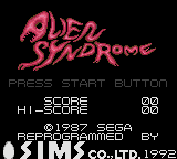 Alien Syndrome (Game Gear) screenshot: Title Screen
