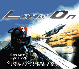 Lock On (SNES) screenshot: Title screen