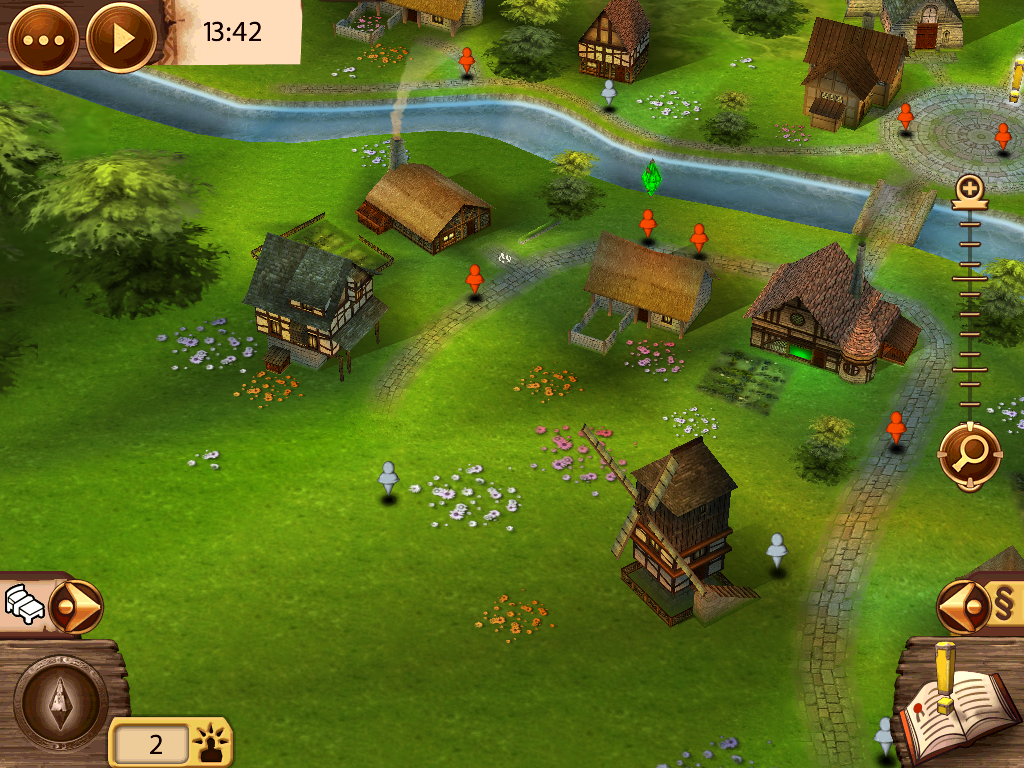 The Sims: Medieval (iPad) screenshot: Travelling between different places.