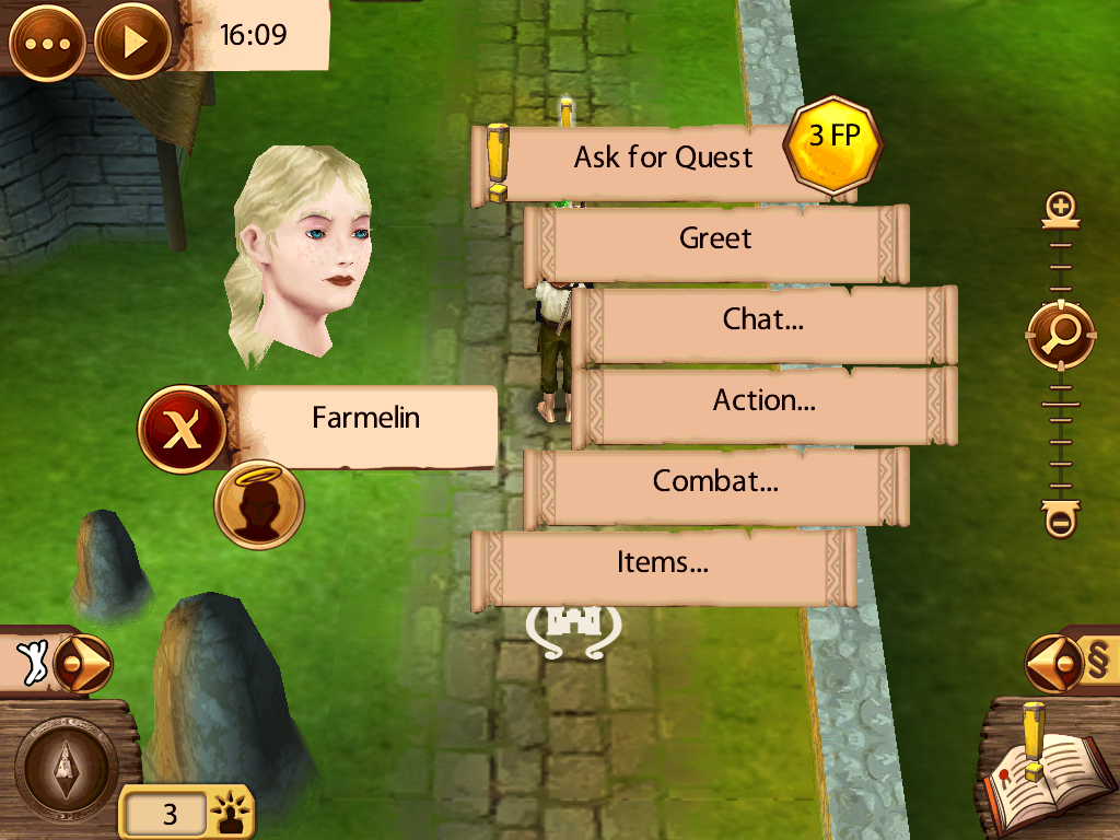 The Sims: Medieval (iPad) screenshot: Talking with others.