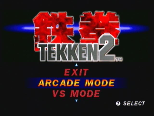 Tekken 2 (Zeebo) screenshot: Main menu.