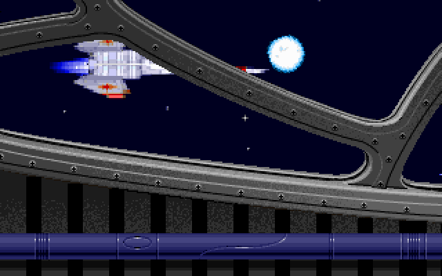 Wing Commander II: Vengeance of the Kilrathi (DOS) screenshot: side view - MCGA/VGA