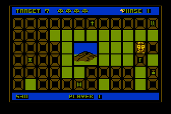 Java Jim... in Square Shaped Trouble (Atari 8-bit) screenshot: Clearing a Screen