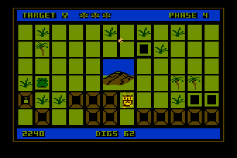 Screenshot of Java Jim... in Square Shaped Trouble (Atari 8-bit, 1984 ...