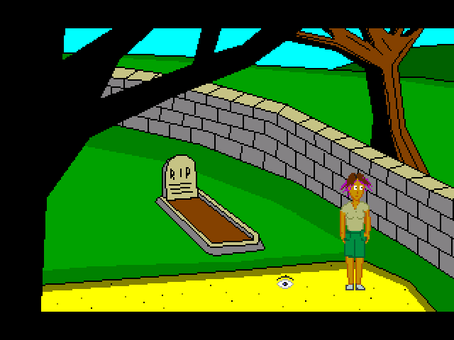 I Spy II (Windows) screenshot: Entering the cemetery (v1.1)