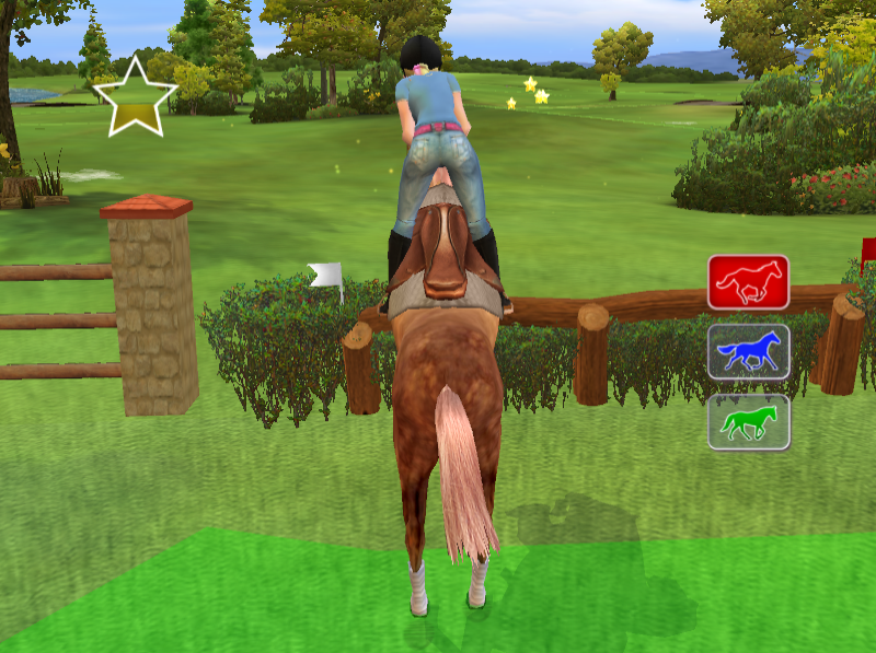 My Horse & Me: Riding for Gold (Windows) screenshot: Free horse riding