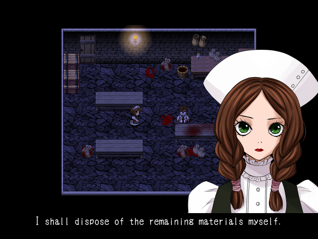 Mad Father (Windows) screenshot: Maria, the doctors beautiful assistant, is she a friend or foe?