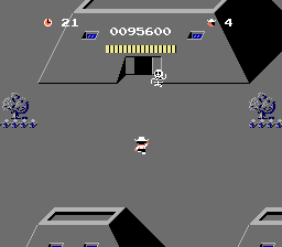 Challenger (NES) screenshot: Defeat the skeleton guardian to enter the cave.