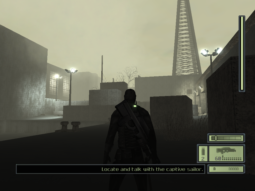 Tom Clancy's Splinter Cell: Mission-Pack (Windows) screenshot: Vselka Infiltration - Starting the mission.