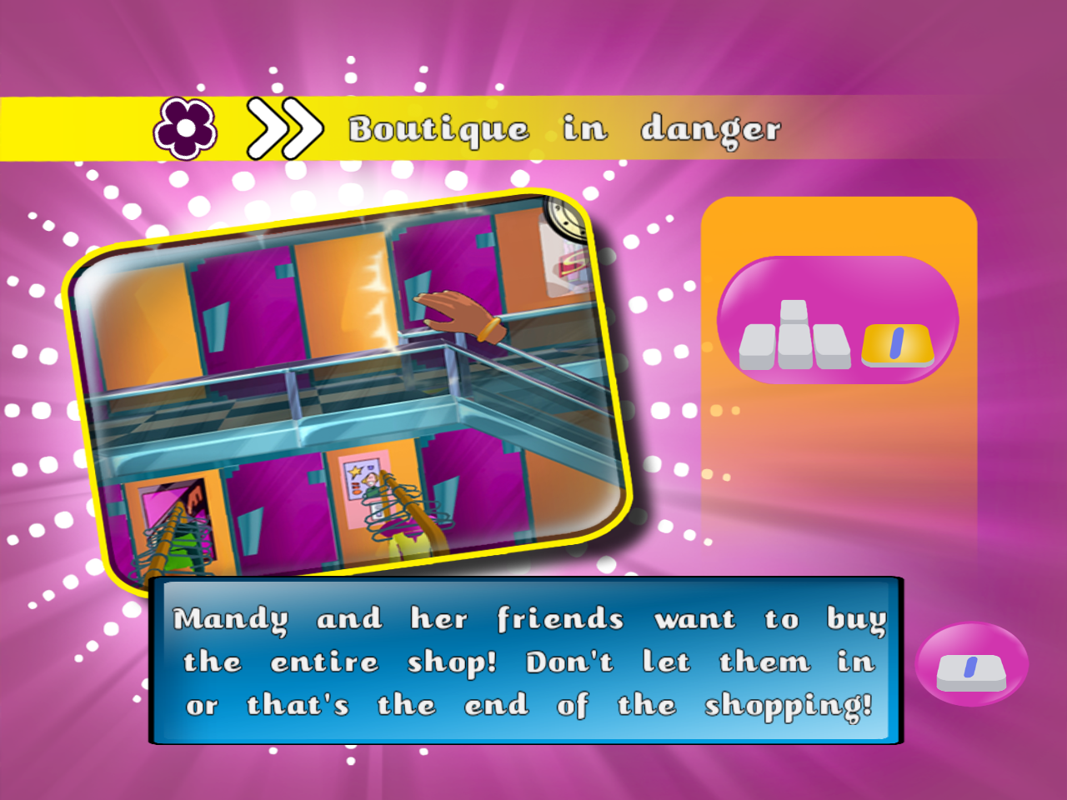 Totally Spies! Totally Party (Windows) screenshot: Mini game instructions