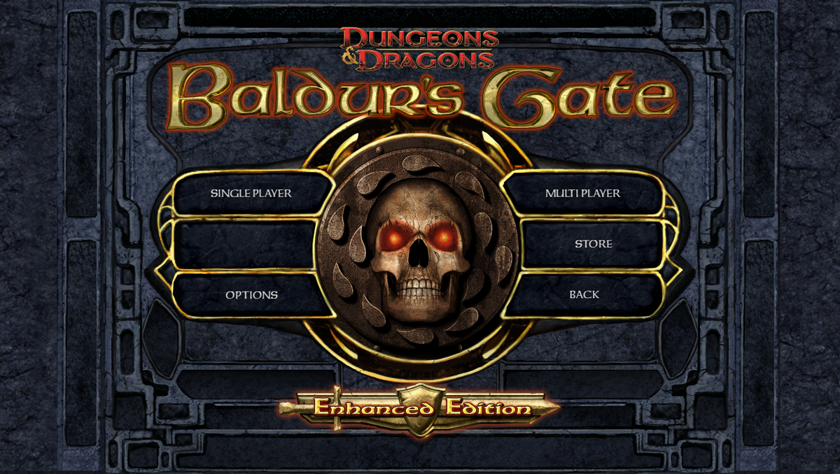 Baldur's Gate: Enhanced Edition (Windows) screenshot: Game menu