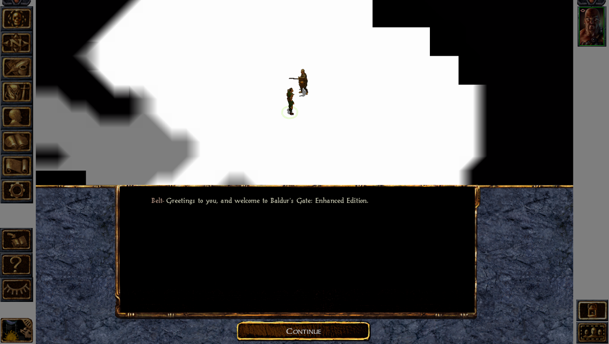 Baldur's Gate: Enhanced Edition (Windows) screenshot: Tutorial