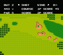 Bandai Golf: Challenge Pebble Beach (NES) screenshot: Hole 2
