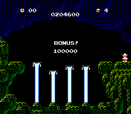 Challenger (NES) screenshot: Finish fast enough for a big bonus.