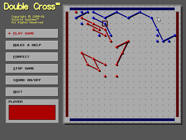 Double Cross (DOS) screenshot: Advanced stage