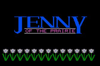 Jenny of the Prairie (Atari 8-bit) screenshot: Title Screen