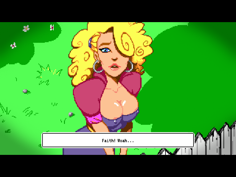 Leisure Suit Larry: Wet Dreams Dry Twice (Windows) screenshot: Some pseudo-EGA nudity... ;) Anyway, this fragment clearly nods to the ending of the original "Leisure Suit Larry 3" (except there it was Patti, not Larry, to use the key item).