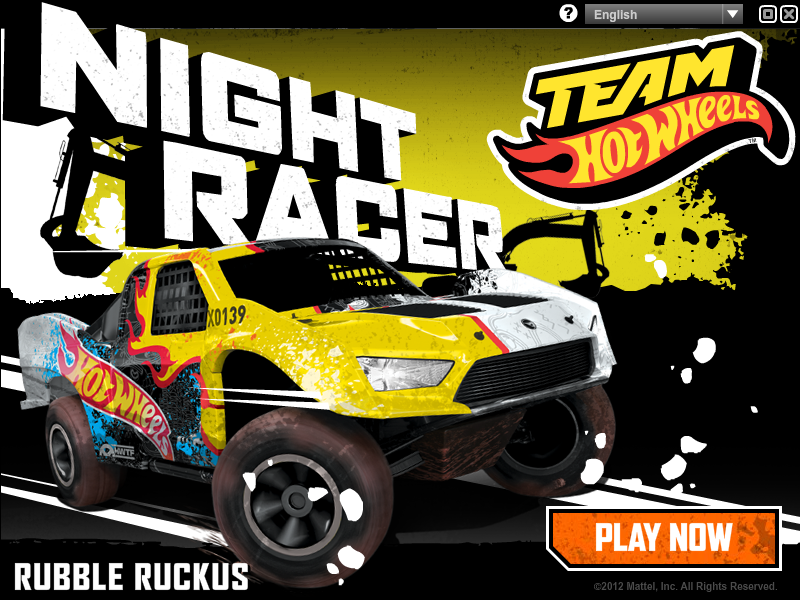 Team Hot Wheels: Night Racer - Rubble Ruckus (Windows) screenshot: Title screen