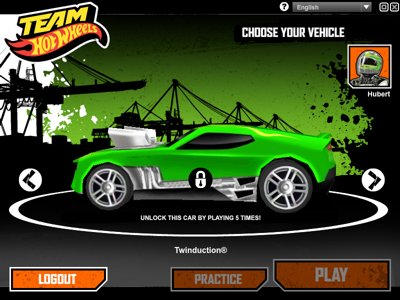 Team Hot Wheels: Night Racer - Dockyard Destruction (Windows) screenshot: Locked vehicle
