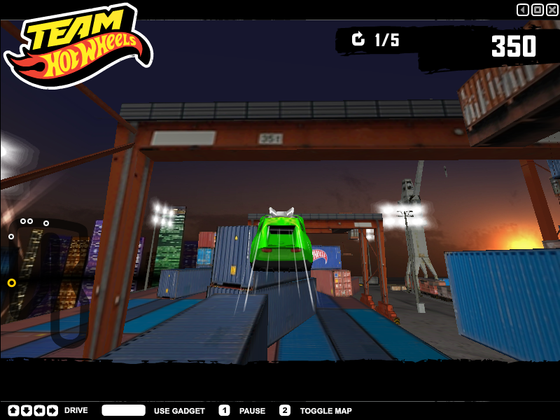 Screenshot of Team Hot Wheels: Night Racer - Dockyard Destruction ...