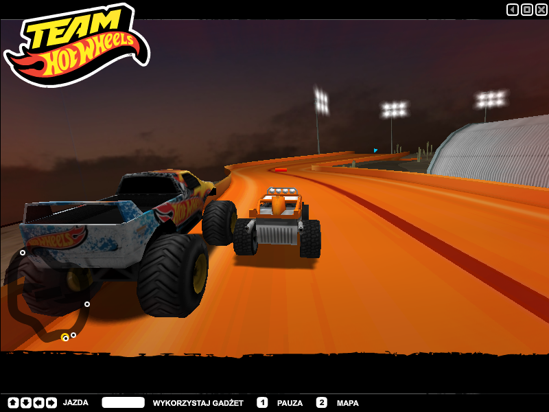 Team Hot Wheels: Night Racer - Rubble Ruckus (Windows) screenshot: Collision ahead