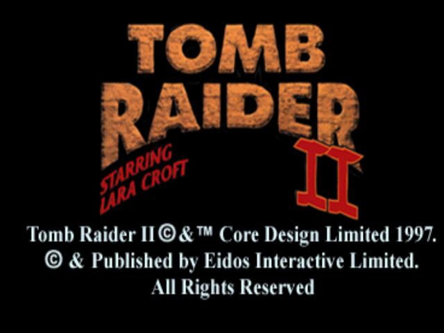 Tomb Raider II (PlayStation) screenshot: Title screen.