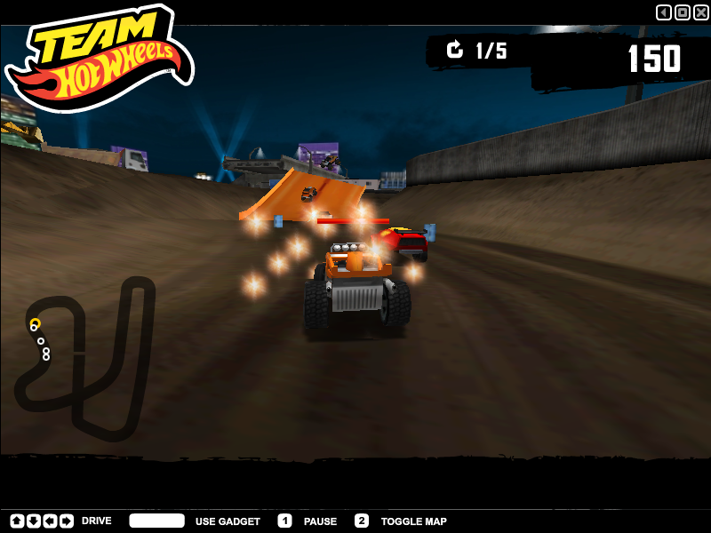 Team Hot Wheels: Night Racer - Rubble Ruckus (Windows) screenshot: Using gadget