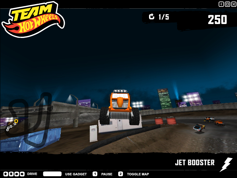 Team Hot Wheels: Night Racer - Rubble Ruckus (Windows) screenshot: In the skies