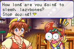 Battle B-Daman: Fire Spirits! (Game Boy Advance) screenshot: Mom