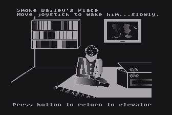 In Search of the Most Amazing Thing (Atari 8-bit) screenshot: Uncle Smoke Bailey Helps me Out