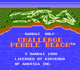 Bandai Golf: Challenge Pebble Beach (NES) screenshot: Title Screen