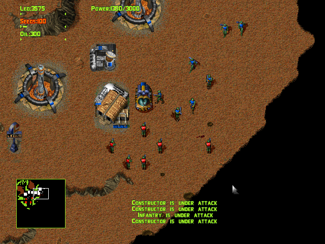The L.E.D. Wars (Windows) screenshot: The enemy attacks!