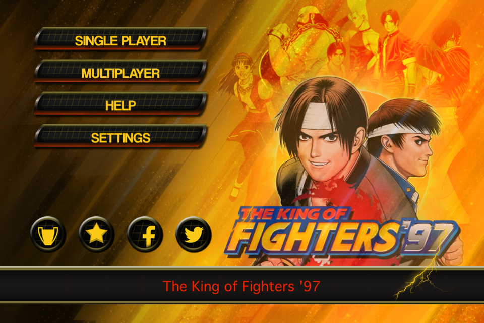The King of Fighters '97 (iPhone) screenshot: Main menu.