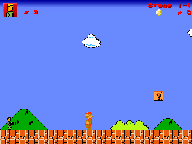 Char (Windows) screenshot: First enemy: Mario