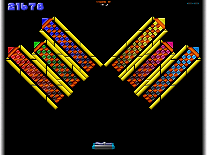 Super DX-Ball (Windows) screenshot: Super Pack - Board 10 - Rockets