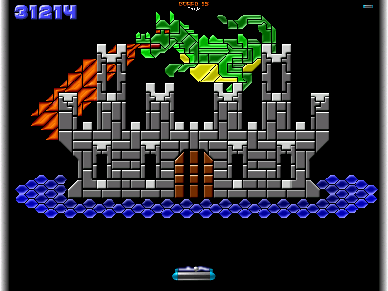 Super DX-Ball (Windows) screenshot: Super Pack - Board 15 - Castle