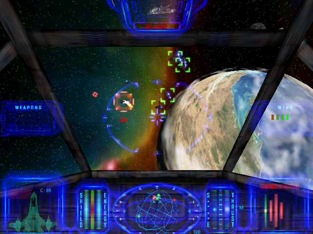 Star Wraith 3: Shadows of Orion (Windows) screenshot: Alliance fighters gang on the remaining Federation craft.