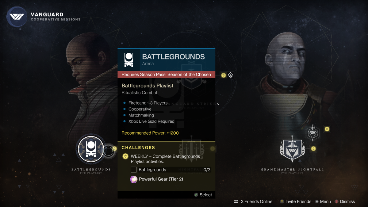 Destiny 2: Season of the Chosen Silver Bundle (Xbox One) screenshot: Battlegrounds