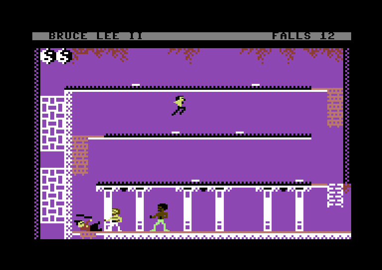 Bruce Lee II (Windows) screenshot: "If you think a thing is impossible, you'll only make it impossible." (C64 mode)